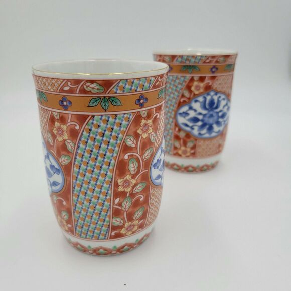 Otagiri Cup Small Multi Japan Fall Floral Ceramic & Porcelain Coffee Mug 2 Pcs - Picture 5 of 10